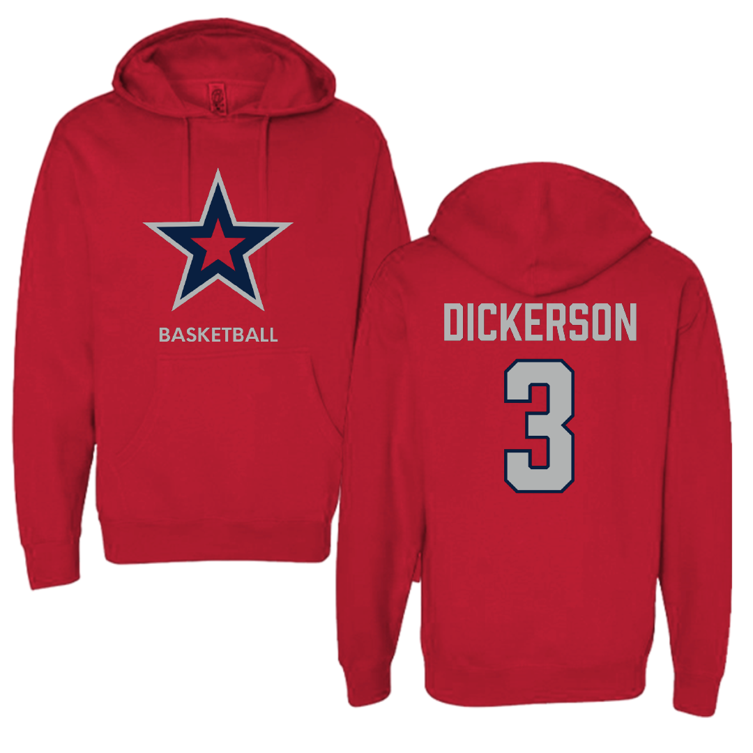 Robert Morris University Basketball (M) Red Mascot Hoodie - #3 Amarion Dickerson