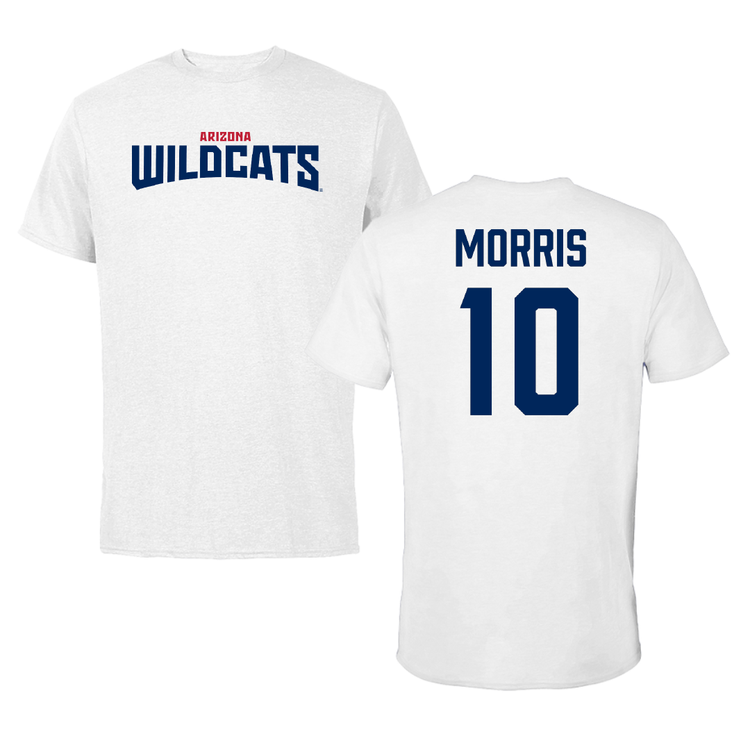 University of Arizona Baseball White Classic Performance Tee - #10 Patrick Morris