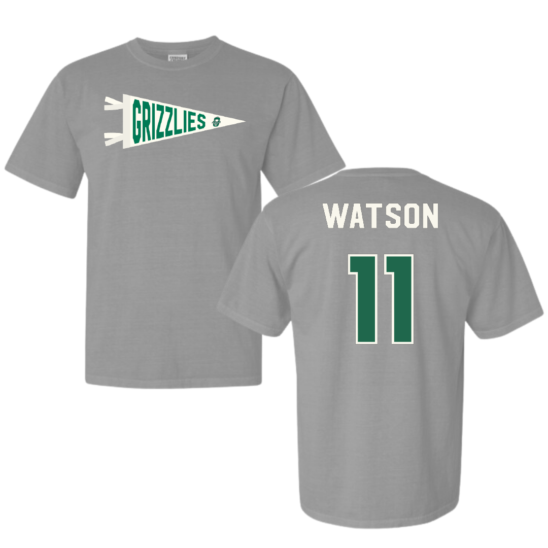 Adams State University Basketball Light Gray Pennant Comfort Colors Tee - #11 Elaina Watson