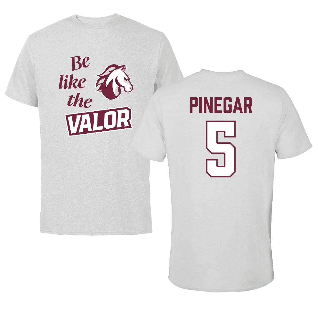 Evangel University Basketball (M) Light Gray Be Like Us Performance Tee - #5 Tommy Pinegar