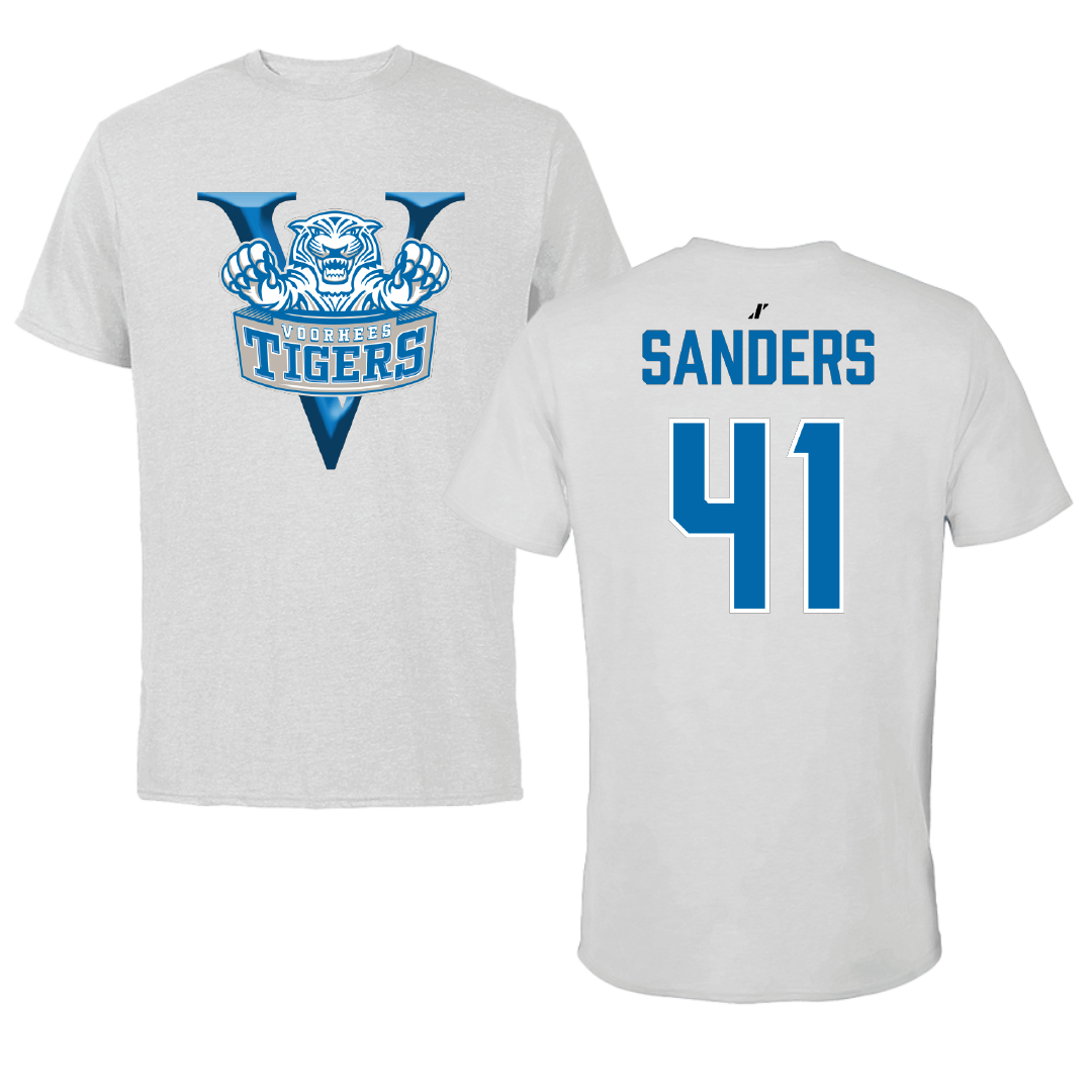 Voorhees University Baseball Light Gray Performance Tee - #41 Jaylon Sanders