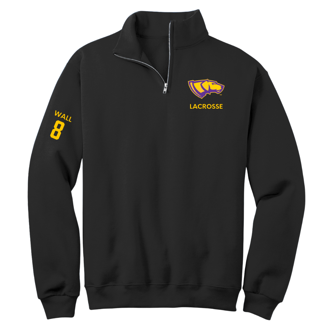 University of Wisconsin-Stevens Point Lacrosse (W) Black Quarter-Zip - #8 Dylan Wall
