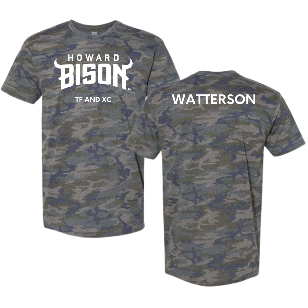 Howard University TF and XC Vintage Camo Tee - Justin Watterson