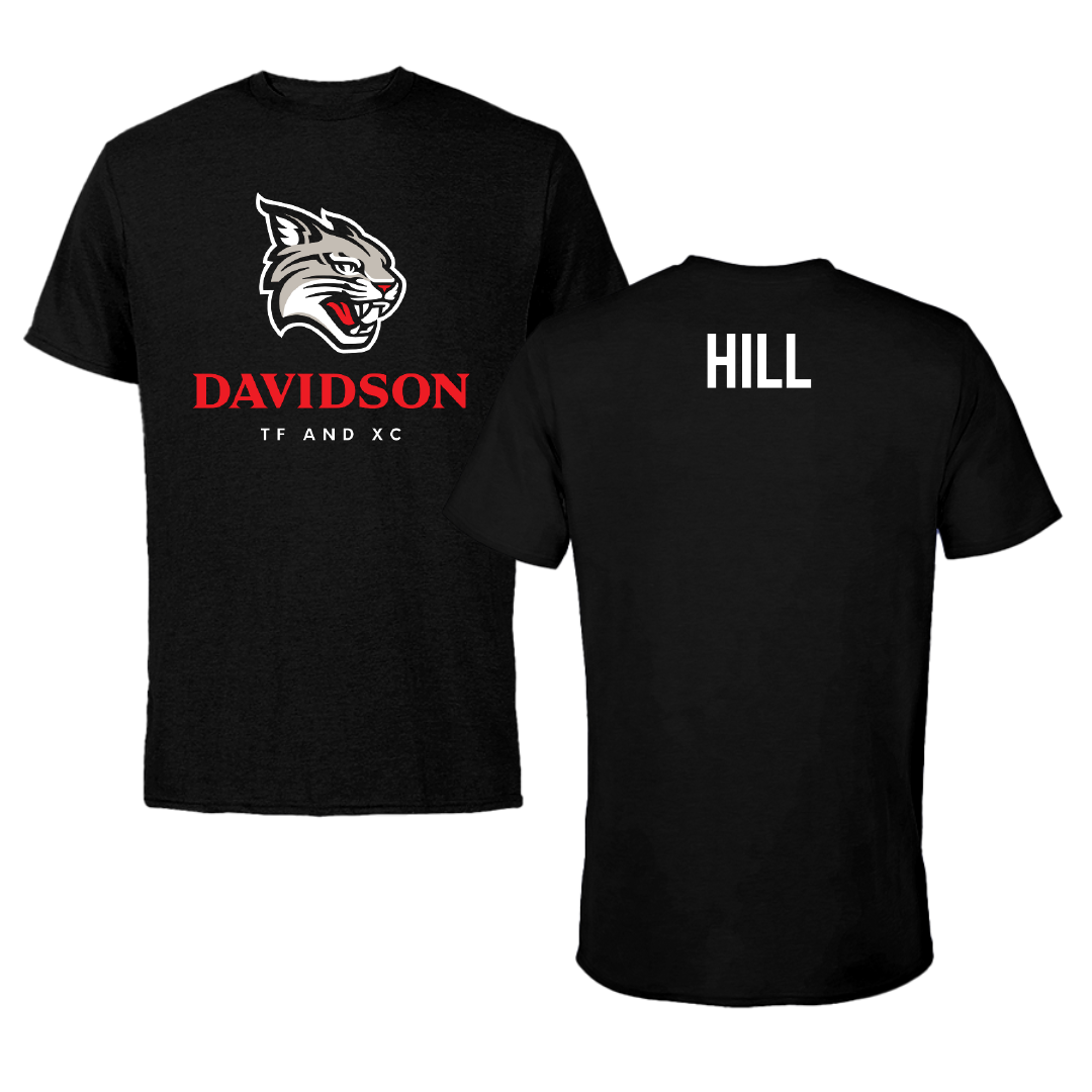 Davidson College TF and XC Black Tee - Aidyn Hill