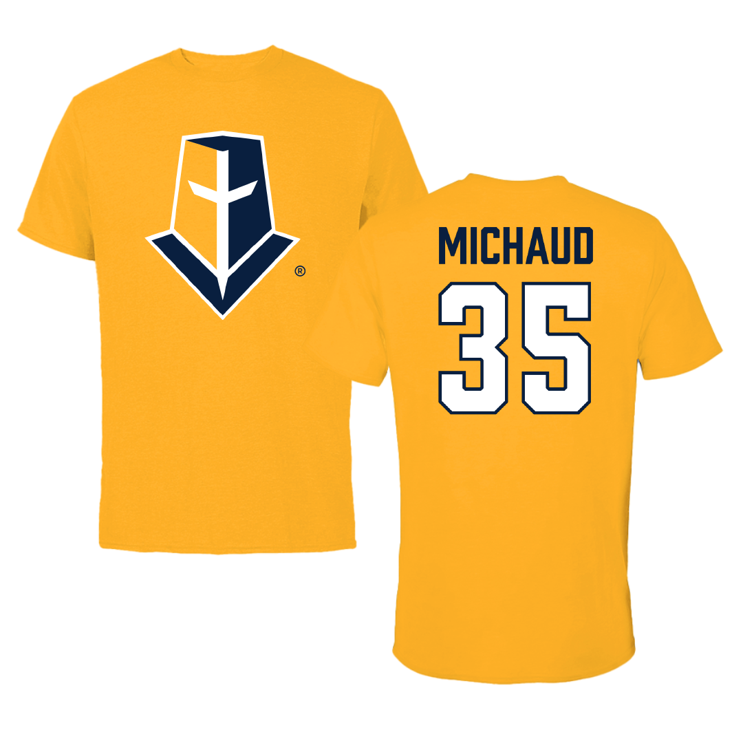 Mount Marty University Baseball Gold Tee - #35 Conor Michaud