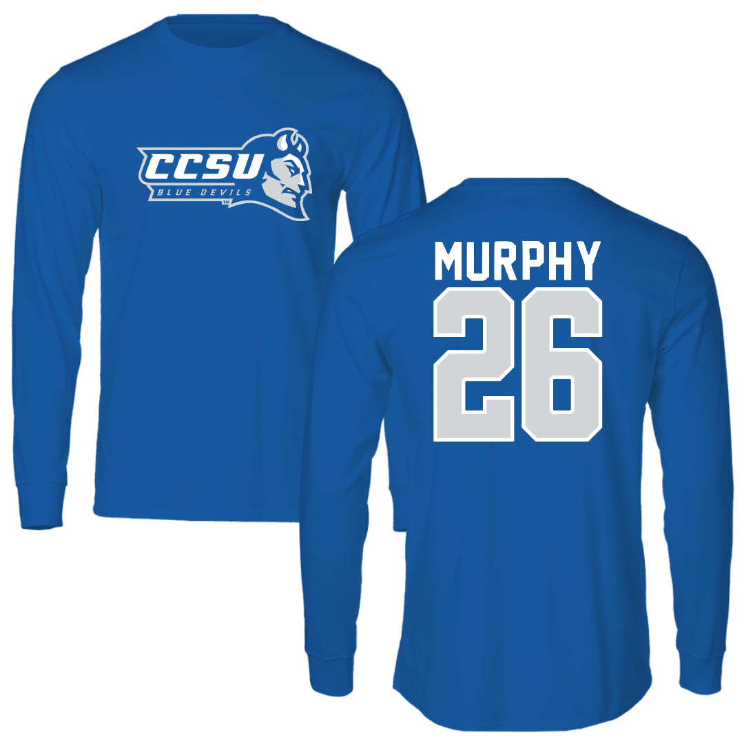 Central Connecticut State University Baseball Blue Devils Performance Long Sleeve - #26 Nick Murphy