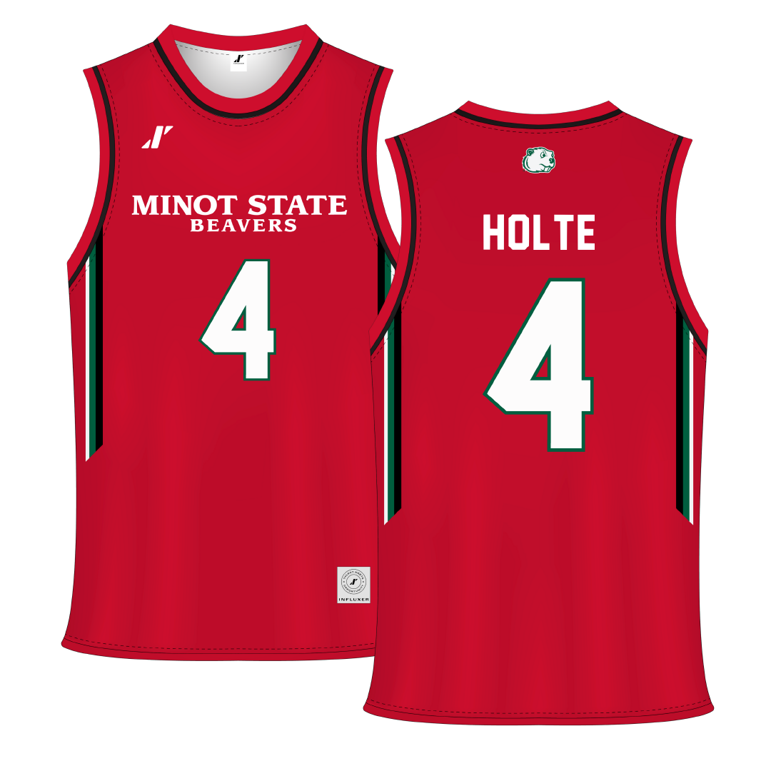 Minot State University Red Basketball Jersey - #4 Natalie Holte
