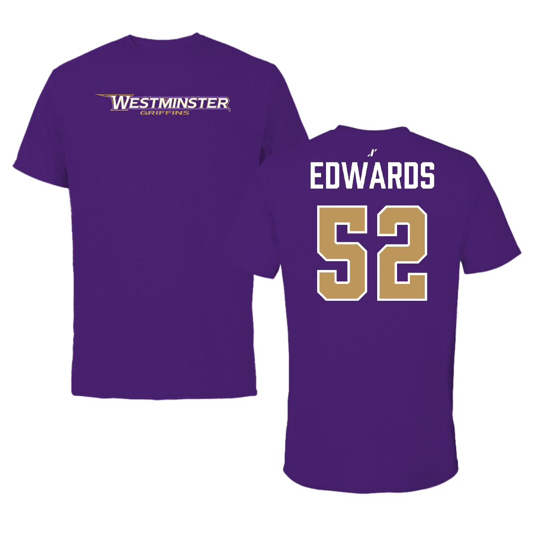 Westminster University (Utah) Lacrosse (M) Purple Tee - #52 Harrison Edwards