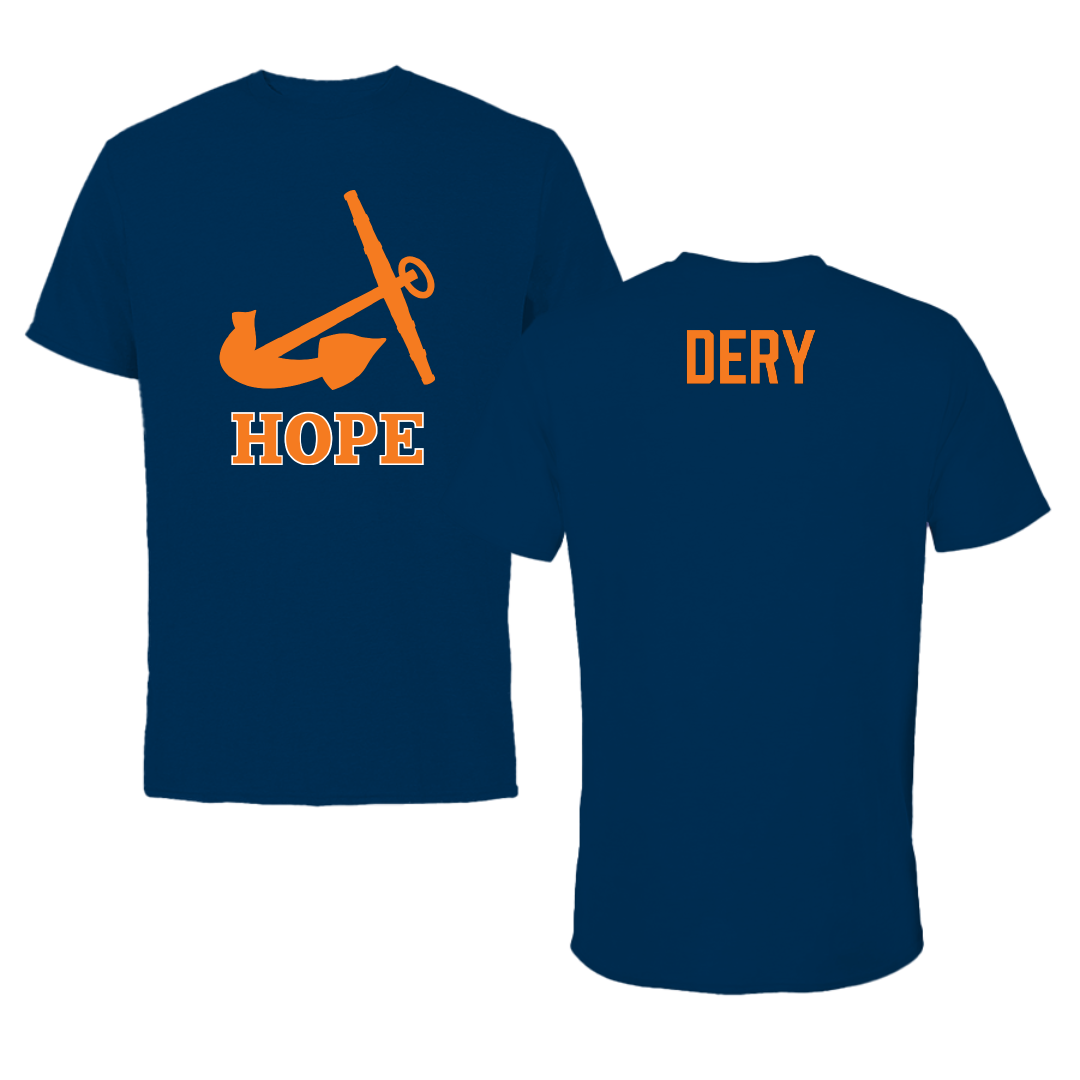 Hope College TF and XC Navy Performance Tee - Nathan Dery
