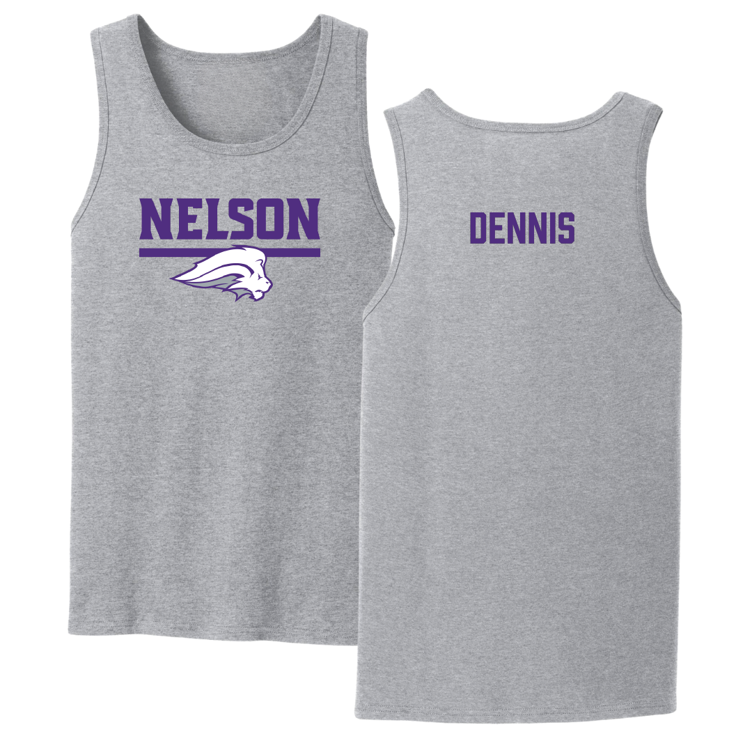 Nelson University Baseball Sport Gray Tank Top - Caleb Dennis