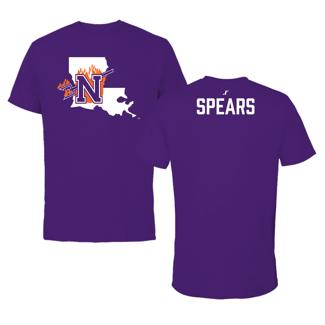 Northwestern State University Cheer Purple State Tee - Kelsei Spears