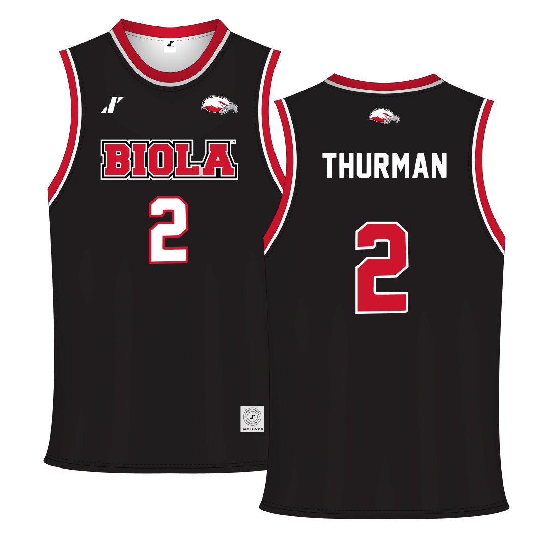 Biola University Black Basketball Jersey - #2 Jessa Thurman