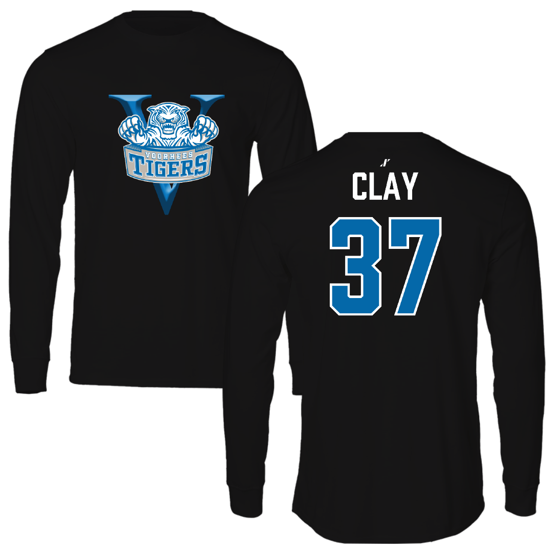 Voorhees University Baseball Black Performance Long Sleeve - #37 Jayden Clay