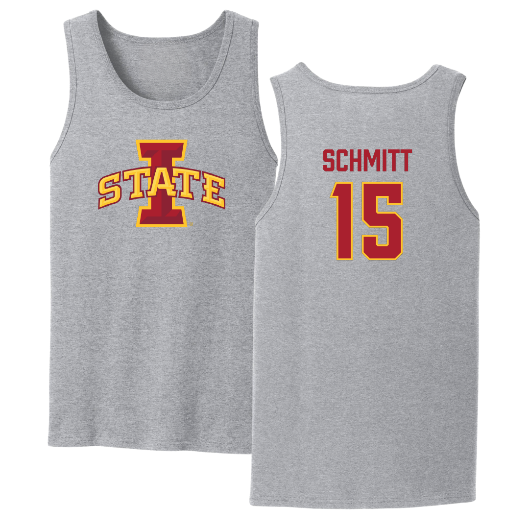 Iowa State University Volleyball Sport Gray Tank Top - #15 Kiersten Schmitt