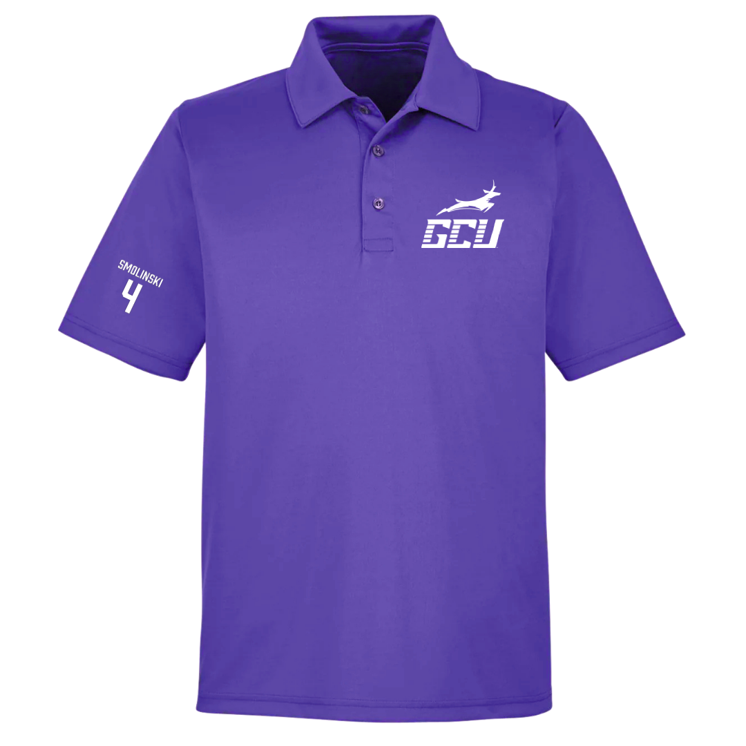 Grand Canyon University Baseball Purple Polo - #4 Scuba Smolinski