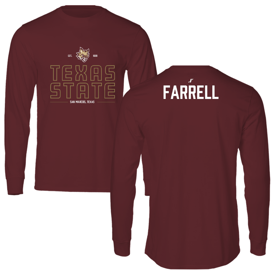 Texas State University TF and XC Maroon General Performance Long Sleeve - Siena Farrell