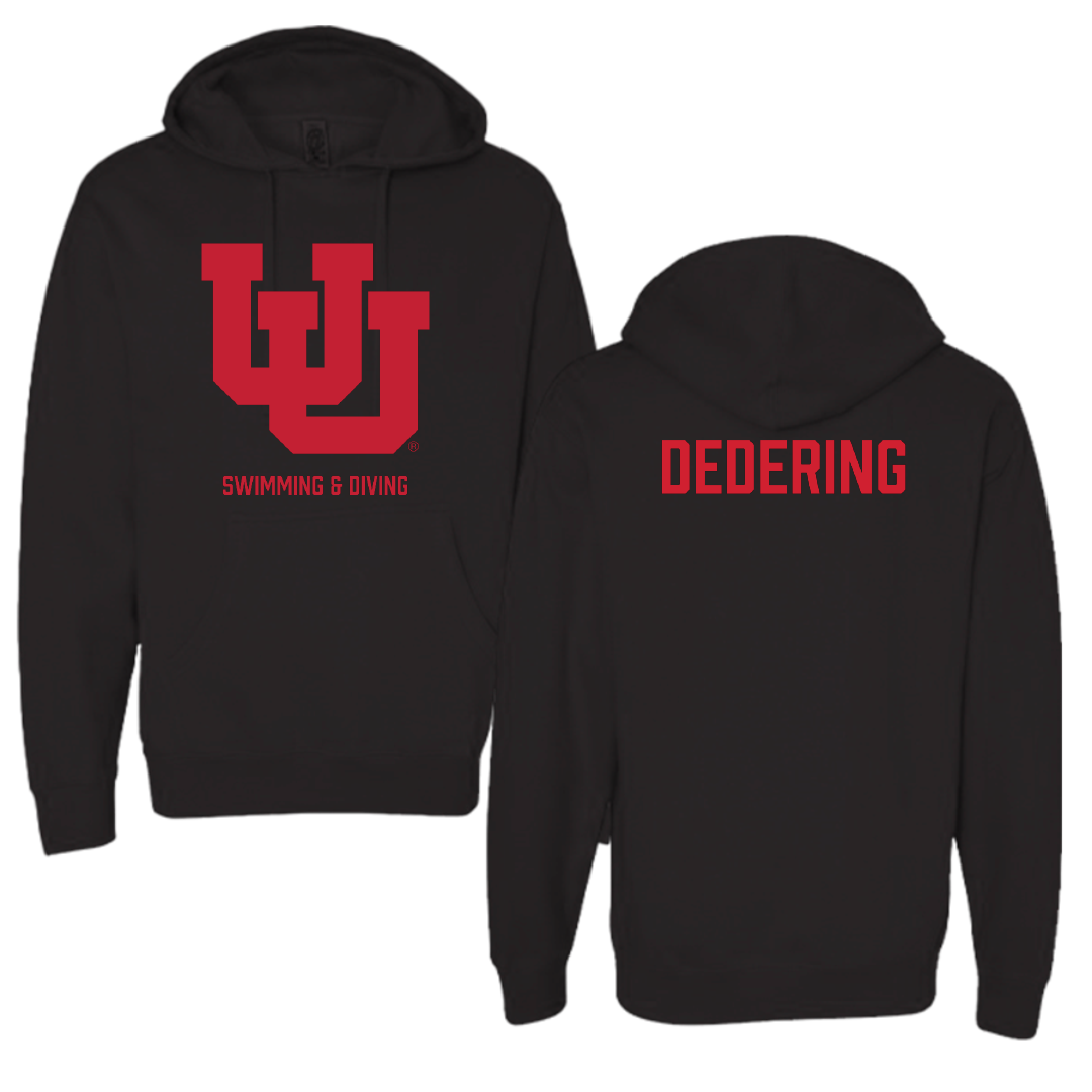 University of Utah Swimming & Diving Black Block Hoodie - Matthew Dedering