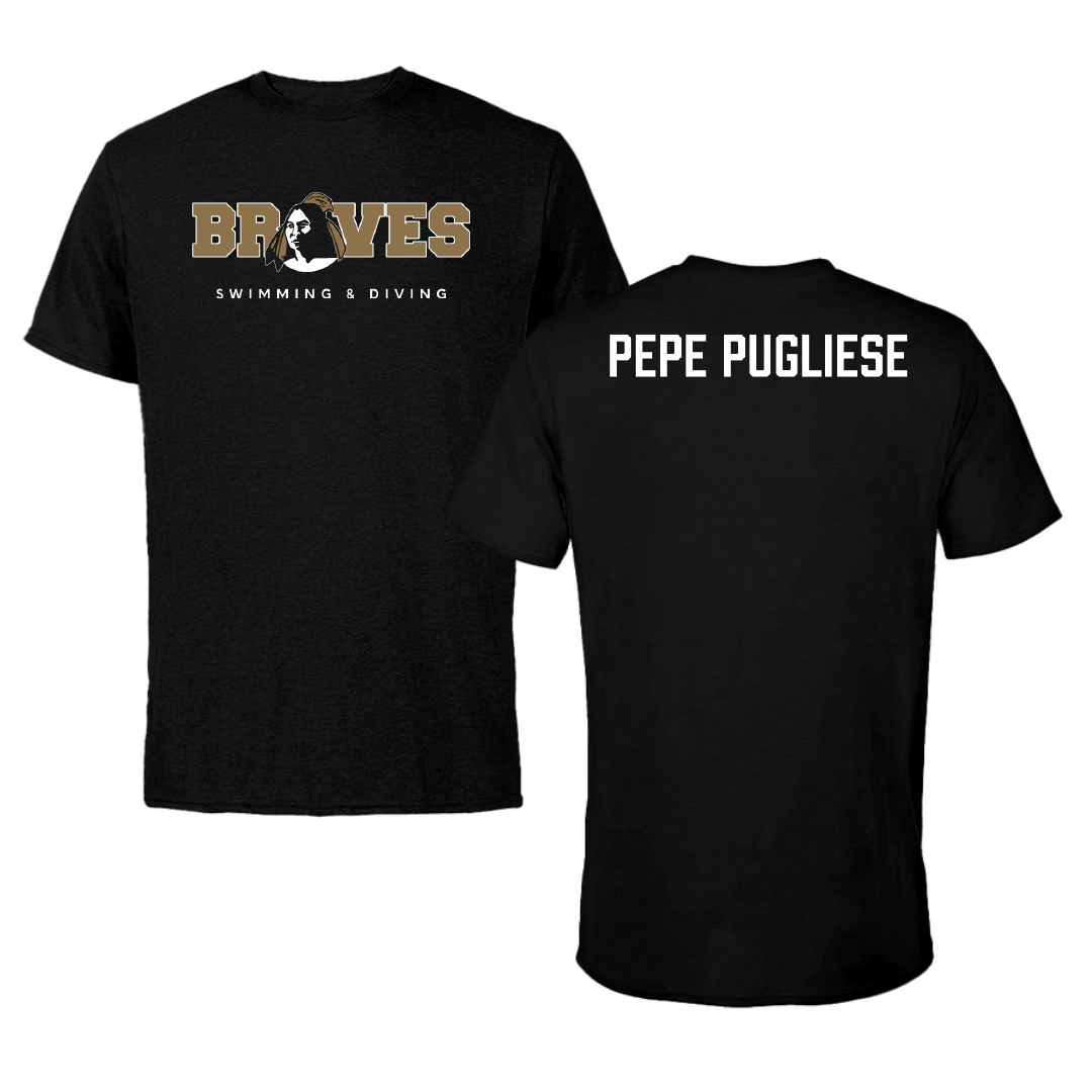 University of North Carolina at Pembroke Swimming & Diving Black Tee - Benedetta Pepe Pugliese