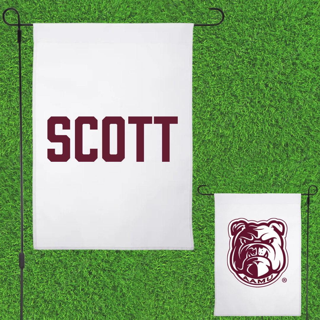 Alabama A&M University Cheer White Garden Flag - Daitorian Scott