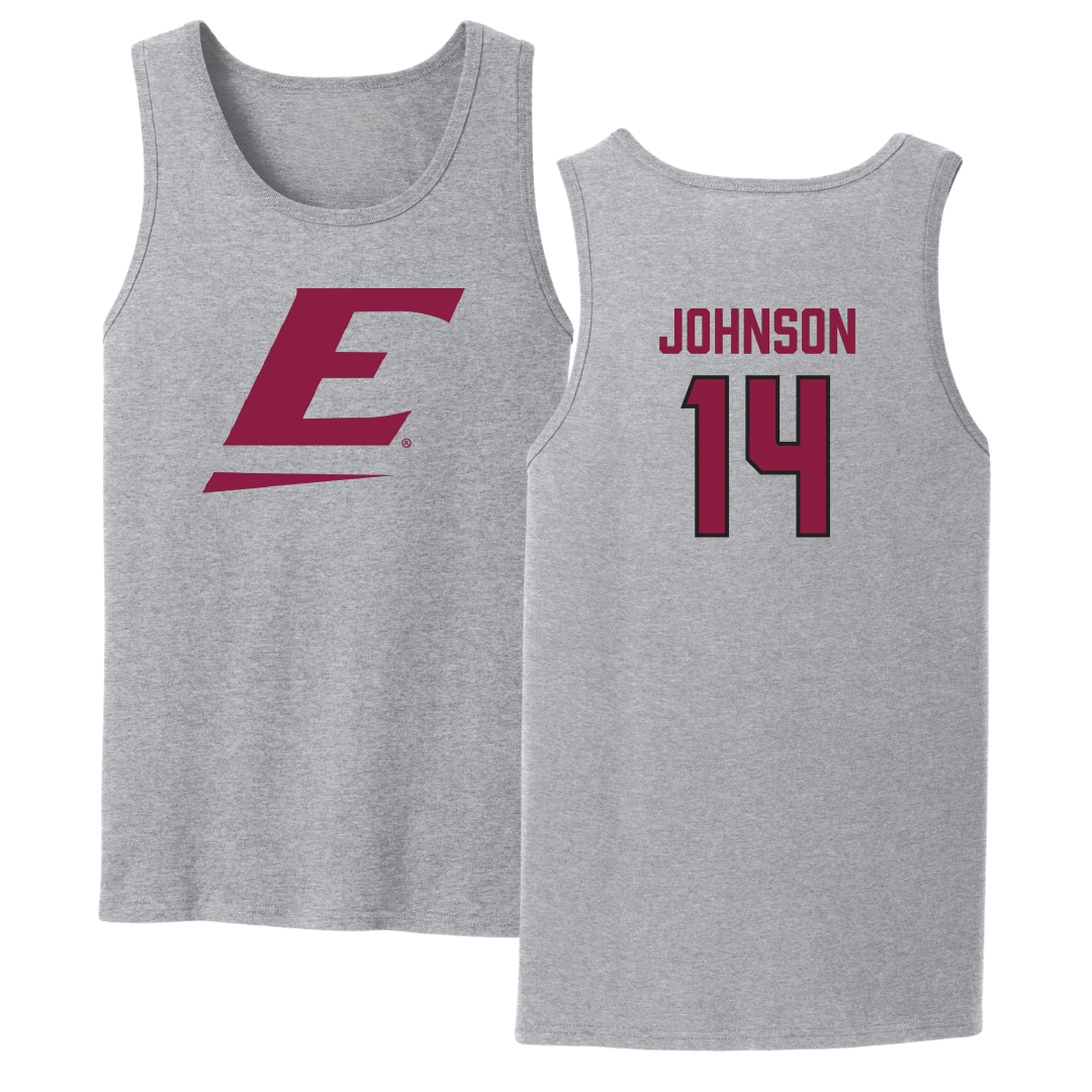 Eastern Kentucky University Baseball Sport Gray Tank Top - #14 Calvin Johnson