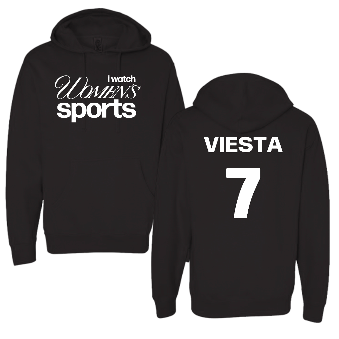 Central Connecticut State University Softball Black WHM Hoodie - #7 Ashley Viesta