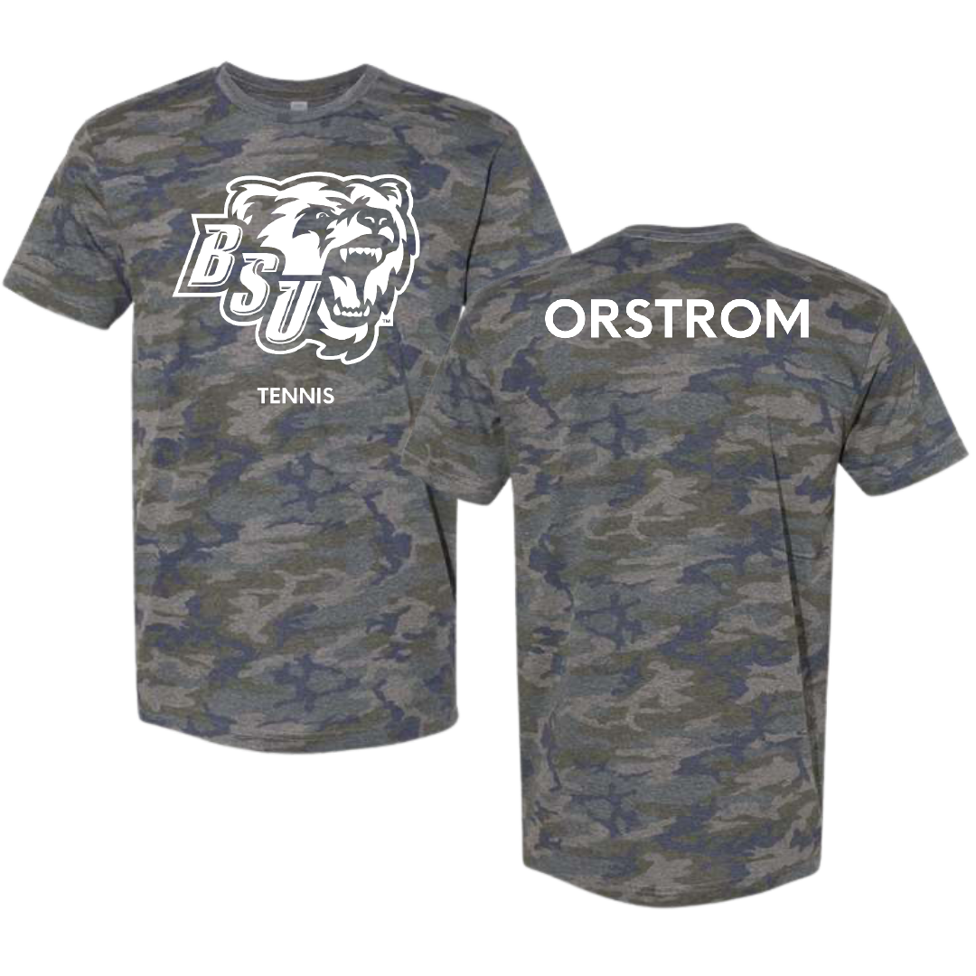 Bridgewater State University Tennis (M) Vintage Camo Tee - Tristan Orstrom