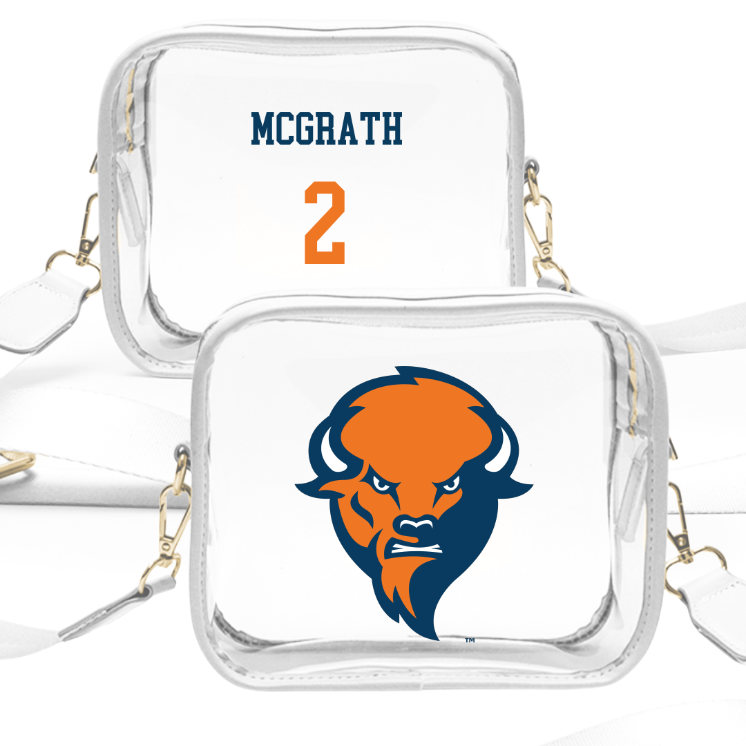 Bucknell University Soccer (M) White Clear Stadium Bag - #2 Cade McGrath