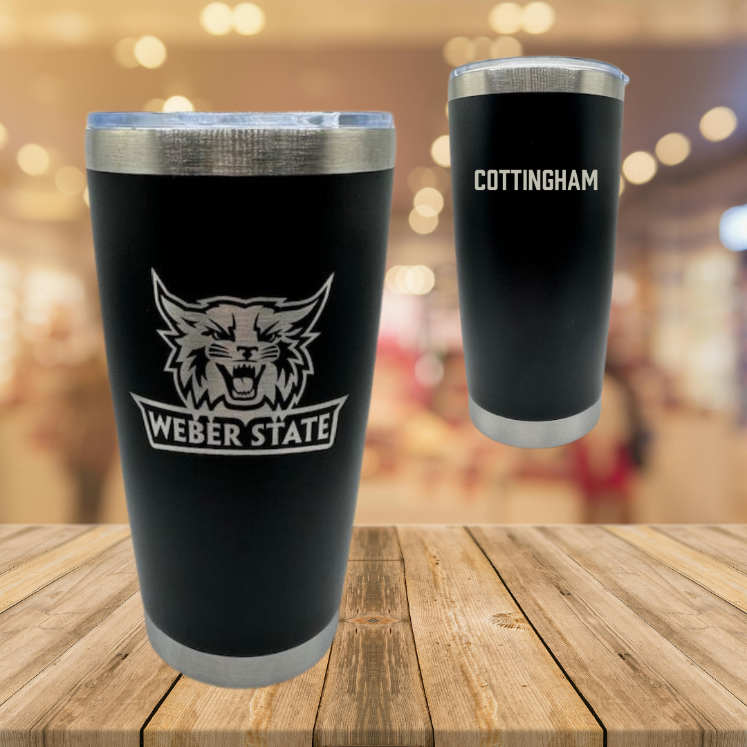 Weber State University Cheer Black Stainless Steel Tumbler - Kobe Cottingham