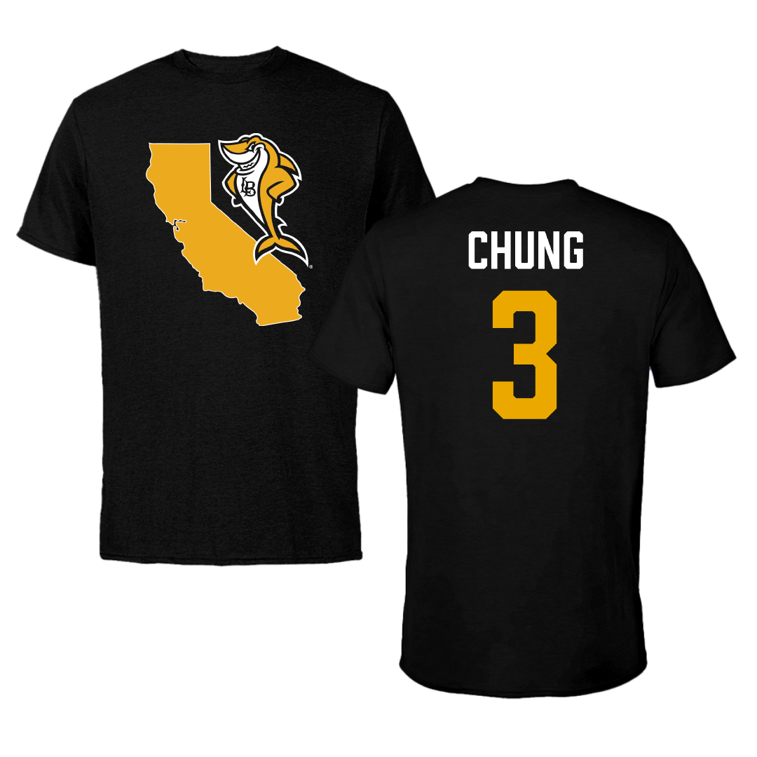 Long Beach State University Basketball Black State Performance Tee - #3 Patricia Chung