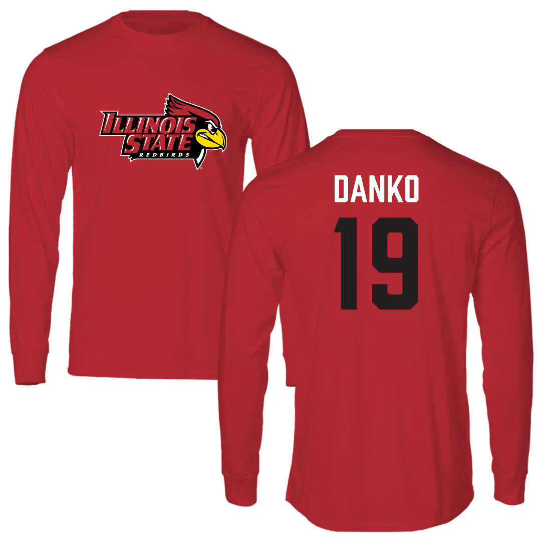 Illinois State University Baseball Red Redbird Long Sleeve - #19 Chris Danko