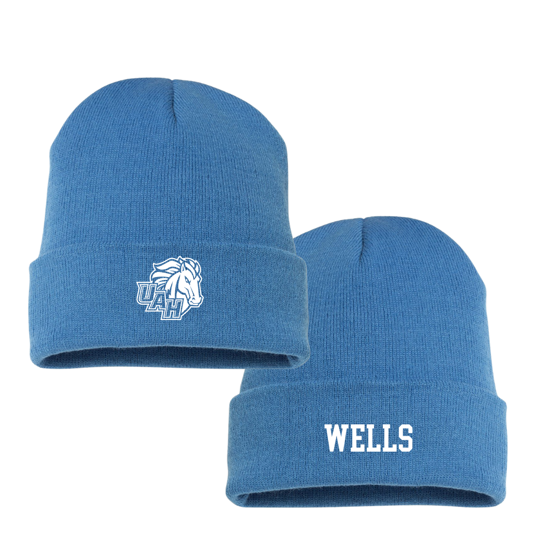 Huntsville Baseball Light Blue Beanie - #19 Eli Wells