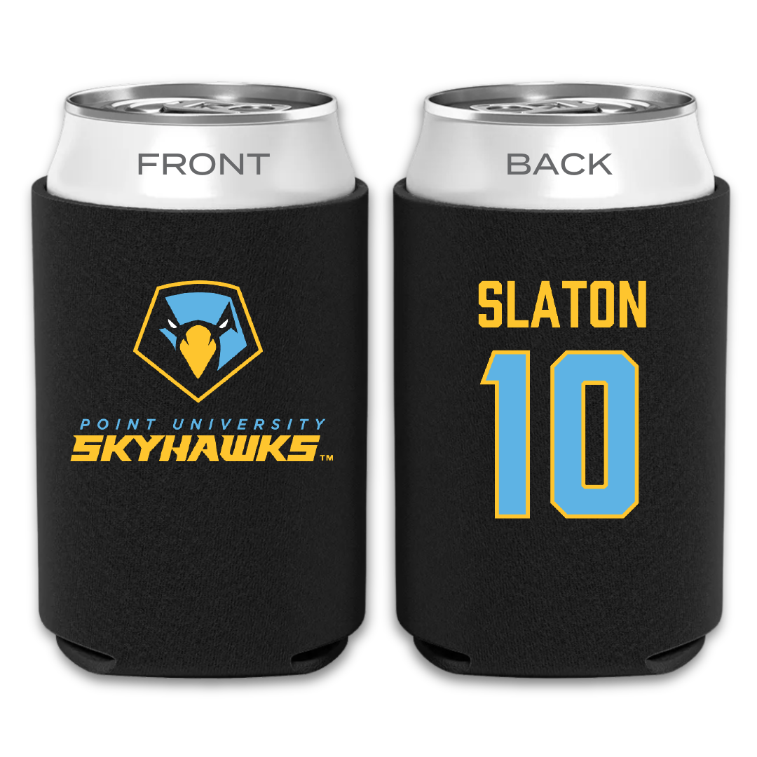 Point University Basketball Black Can Cooler - #10 Isaac Slaton