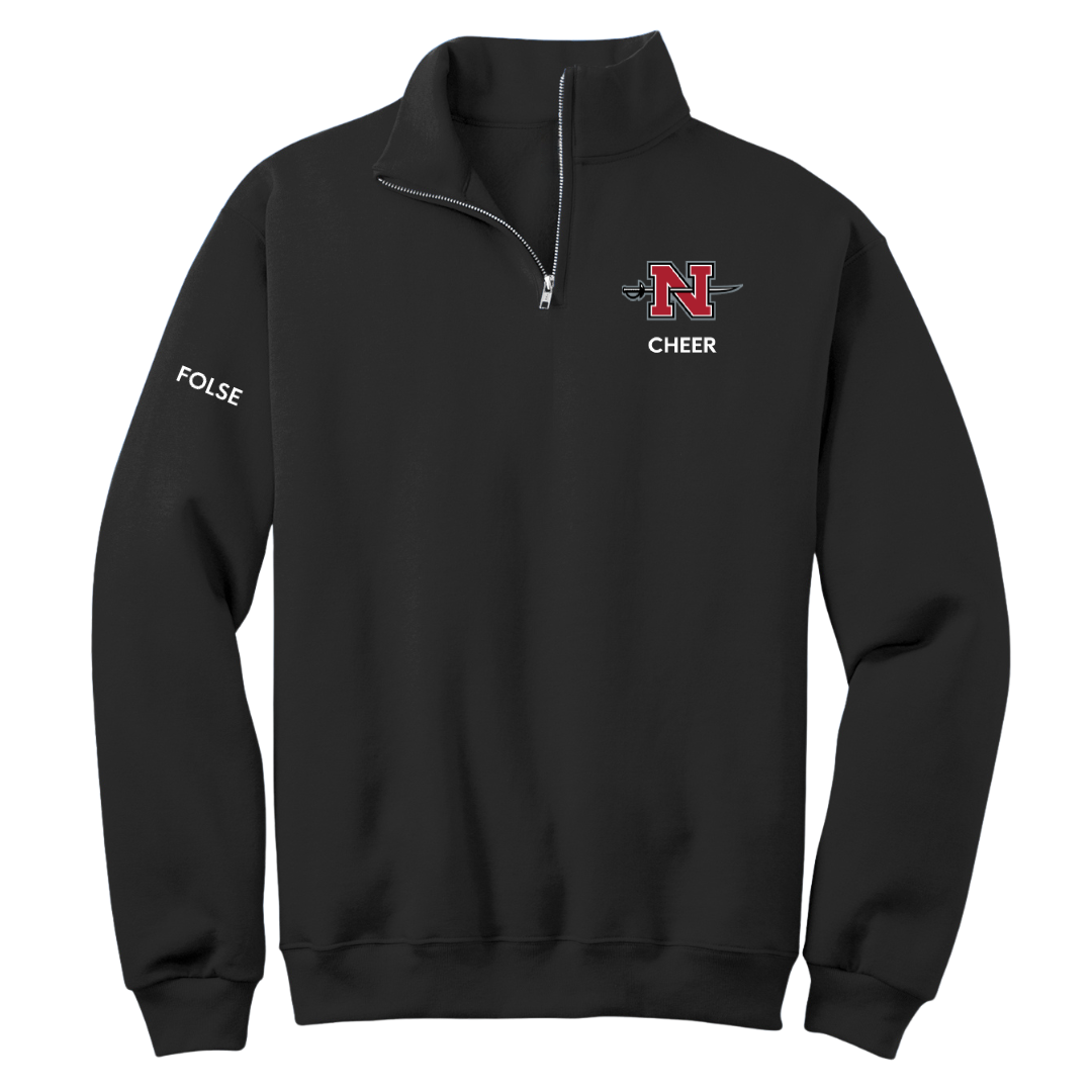 Nicholls State University Cheer Black Quarter-Zip - Meadow Folse