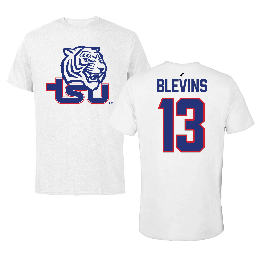 Tennessee State University Volleyball White Tee - #13 Gabriella Blevins