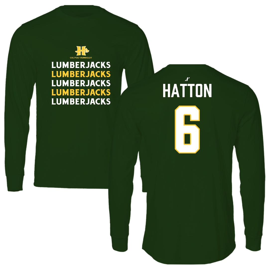 Cal Poly Humboldt Softball Forest Green General Long Sleeve - #6 Mason Hatton