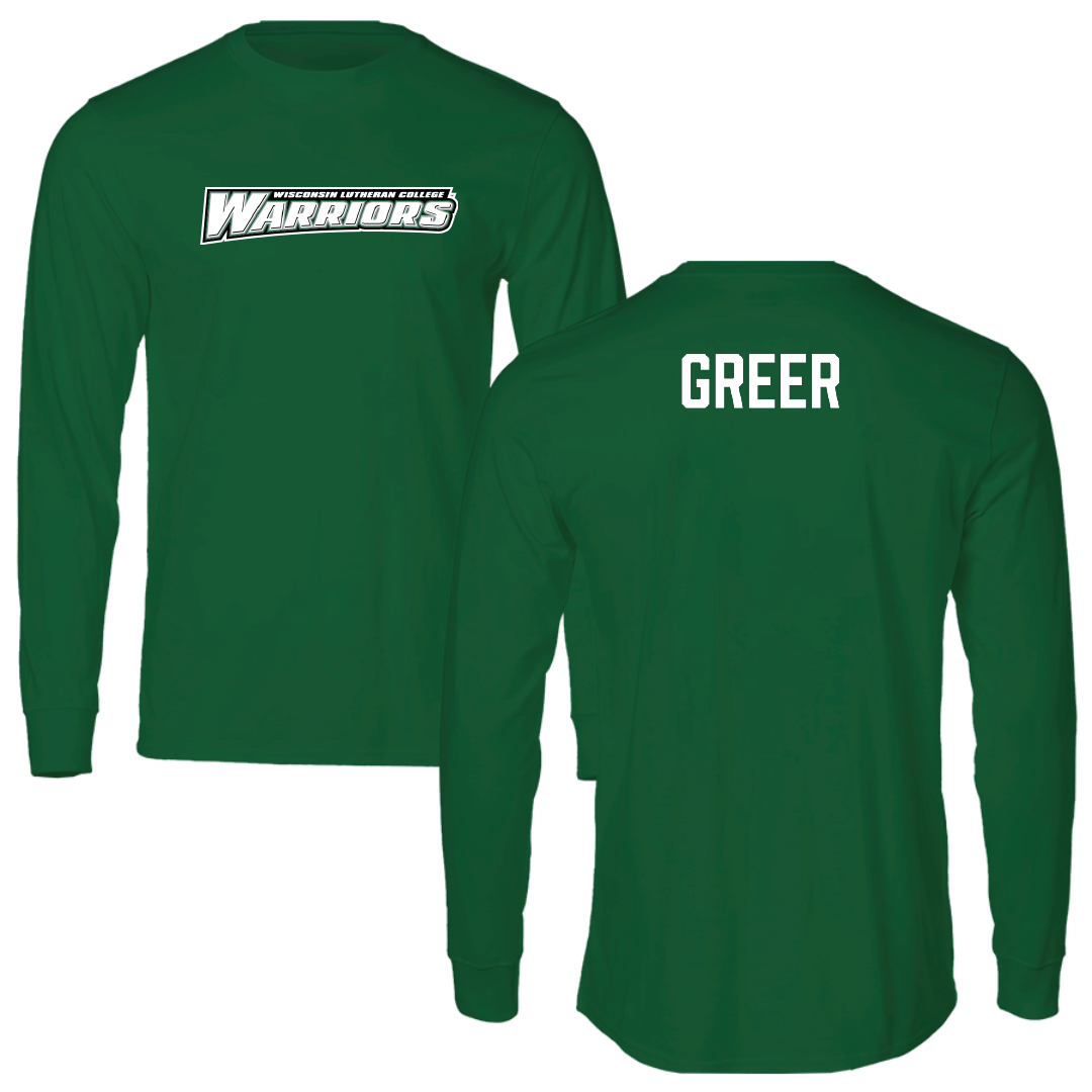 Wisconsin Lutheran College TF and XC Green Performance Long Sleeve - Hunter Greer