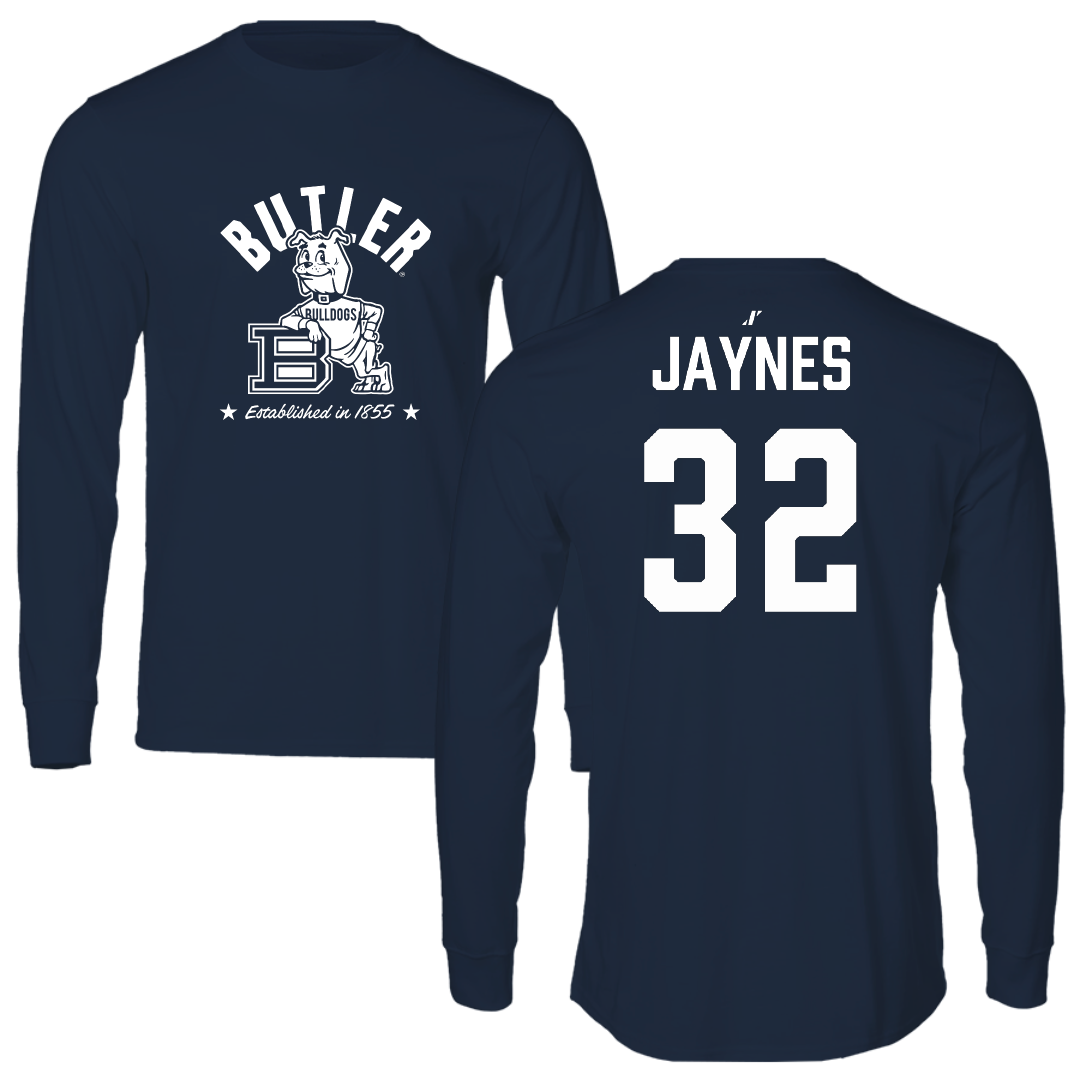 Butler University Basketball Navy General Long Sleeve - #32 Sydney Jaynes