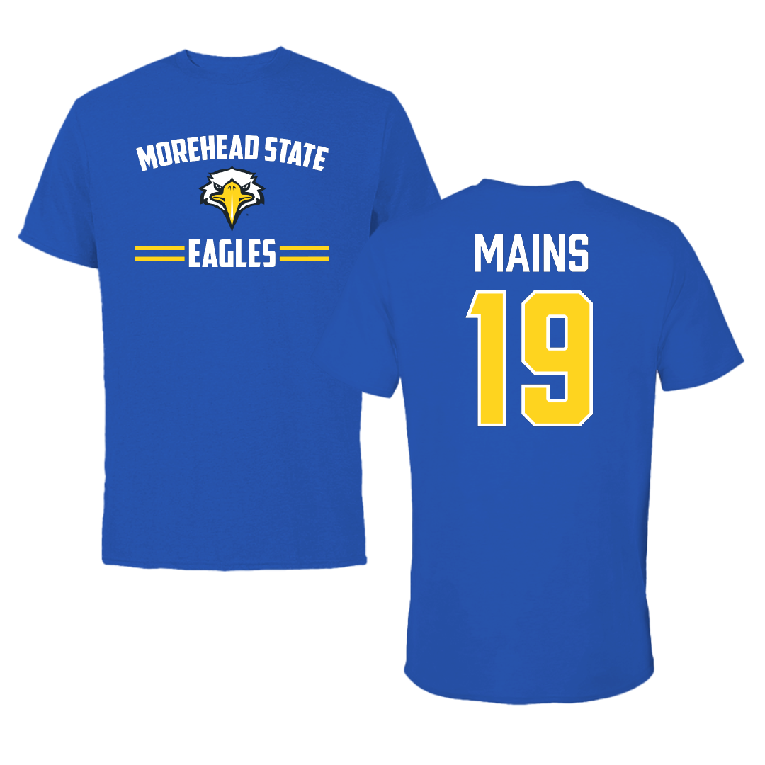 Morehead State University Baseball Blue General Tee - #19 Hayden Mains