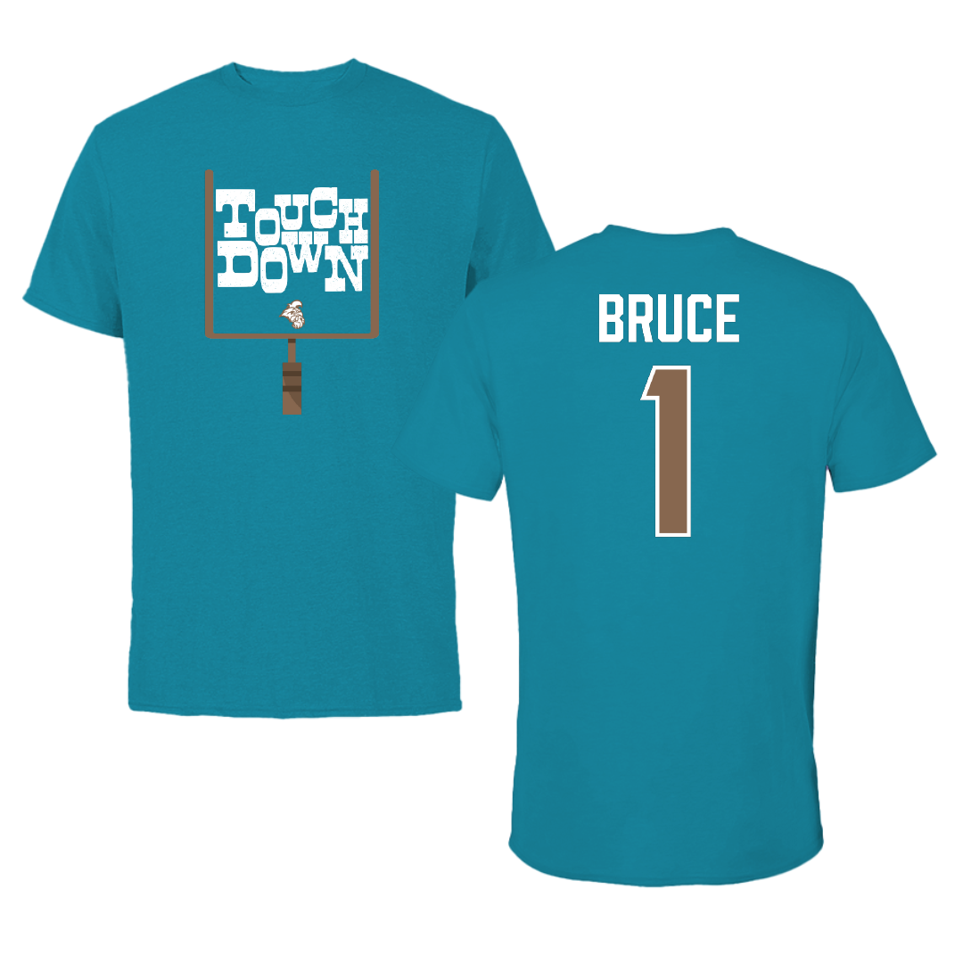 Coastal Carolina University Football Teal Touchdown Tee - #1 Shane Bruce