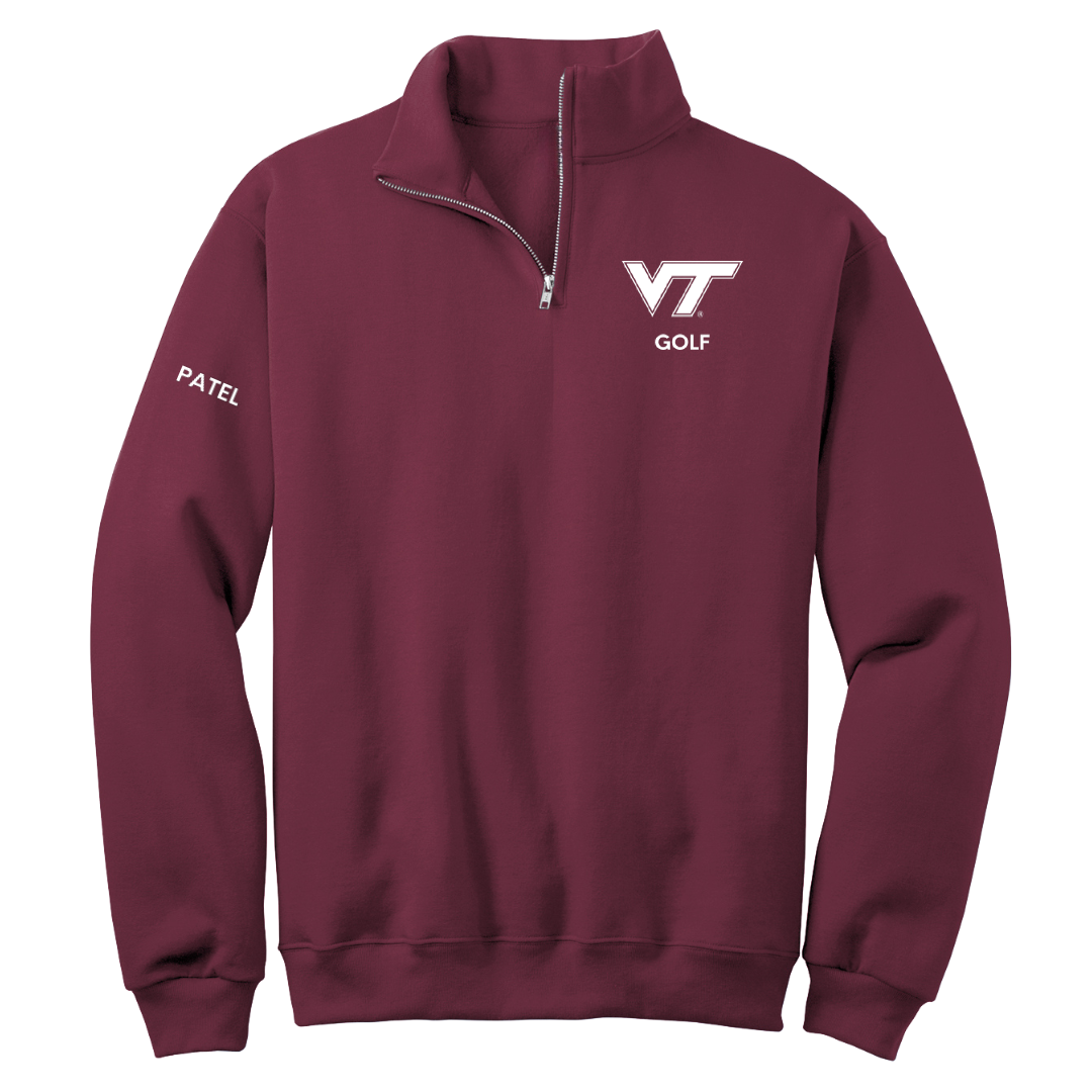 Virginia Tech Golf (M) Maroon Quarter-Zip - Aiden Patel
