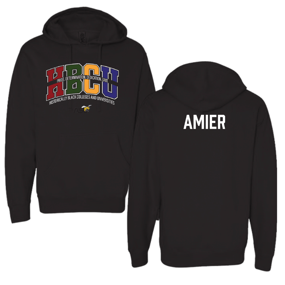 Alabama State University Tennis Black HBCU Hoodie - Matis Amier