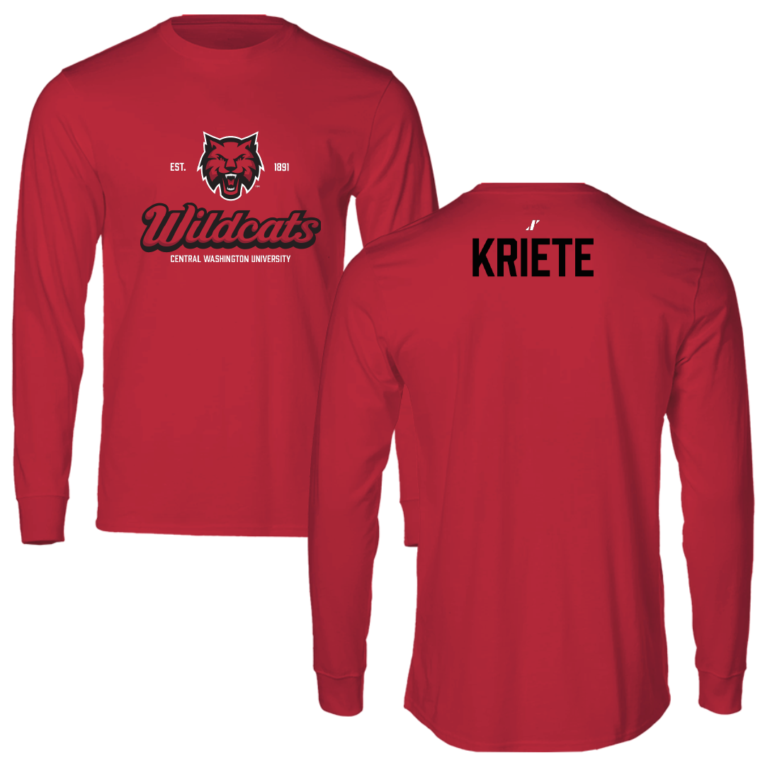 Central Washington University TF and XC Crimson General Long Sleeve - Wes Kriete