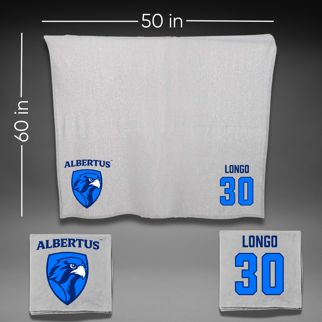Albertus Magnus College Lacrosse (M) Gray Blanket - #30 Nick Longo