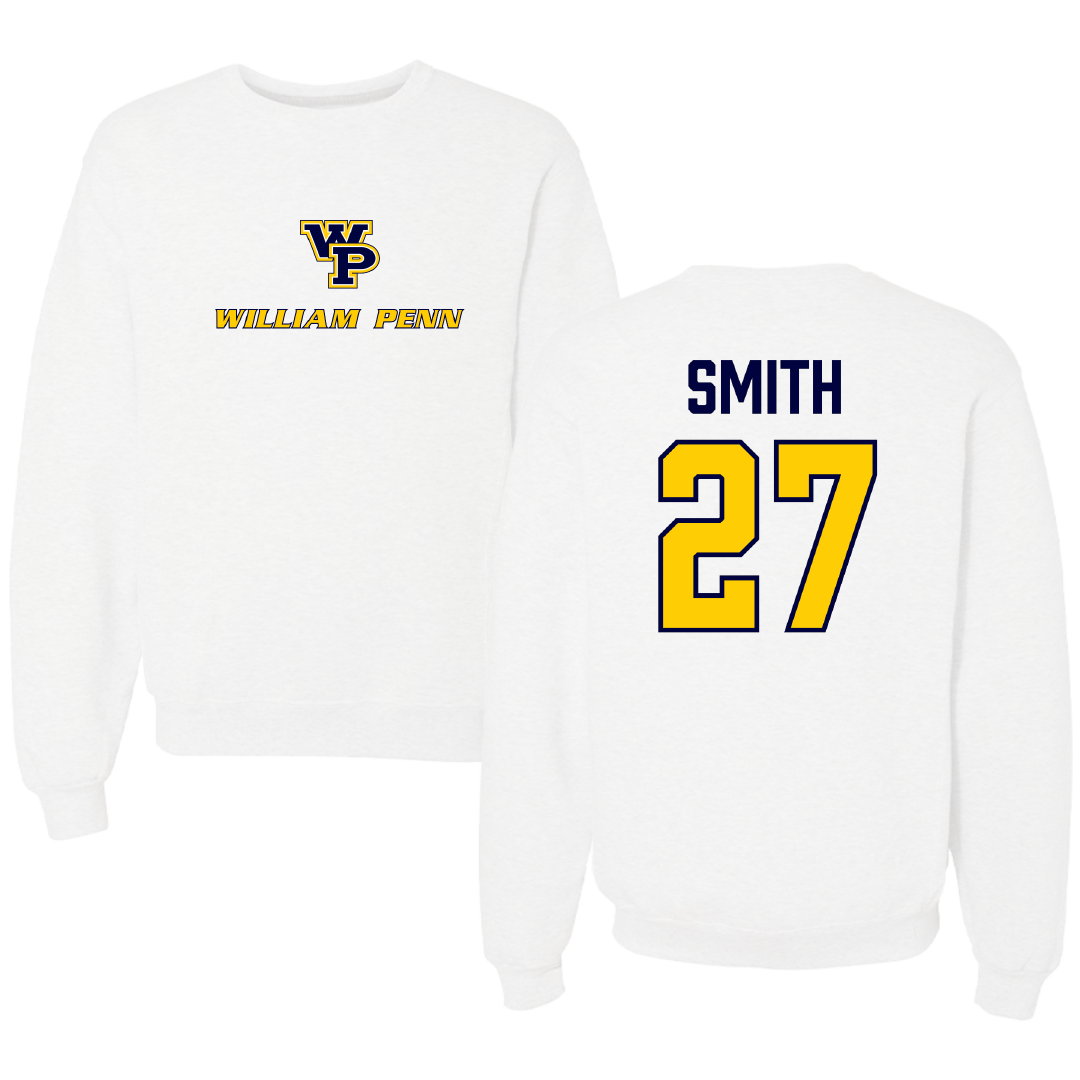 William Penn University Lacrosse (M) White Crewneck - #27 Tyler Smith