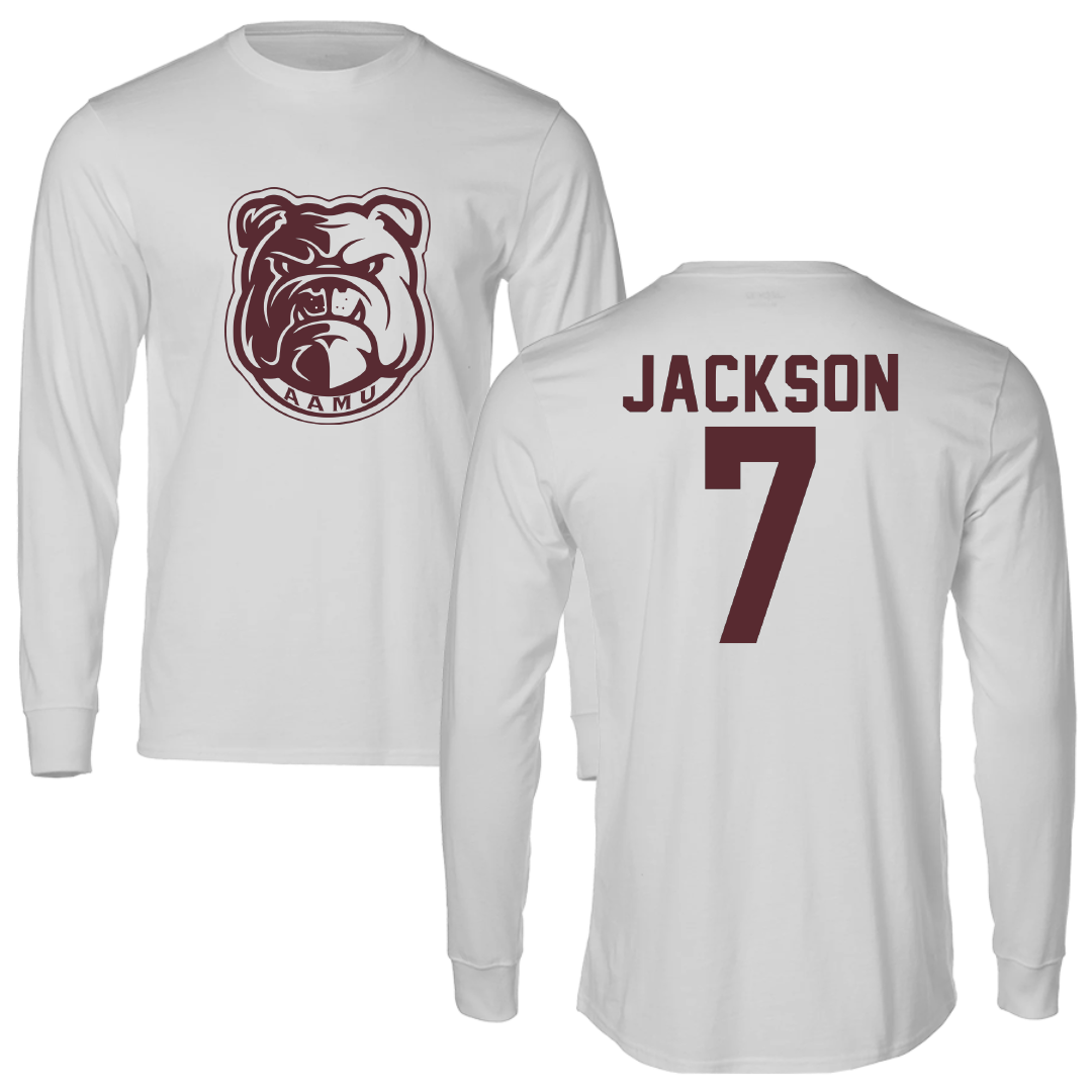 Alabama A&M University Baseball Light Gray Long Sleeve - #7 Miles Jackson