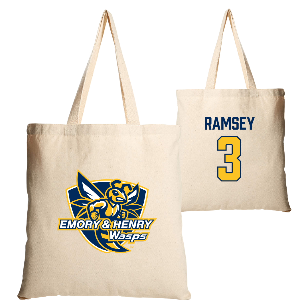Emory & Henry College Basketball Tan Canvas Tote Bag - #3 Lyndie Ramsey