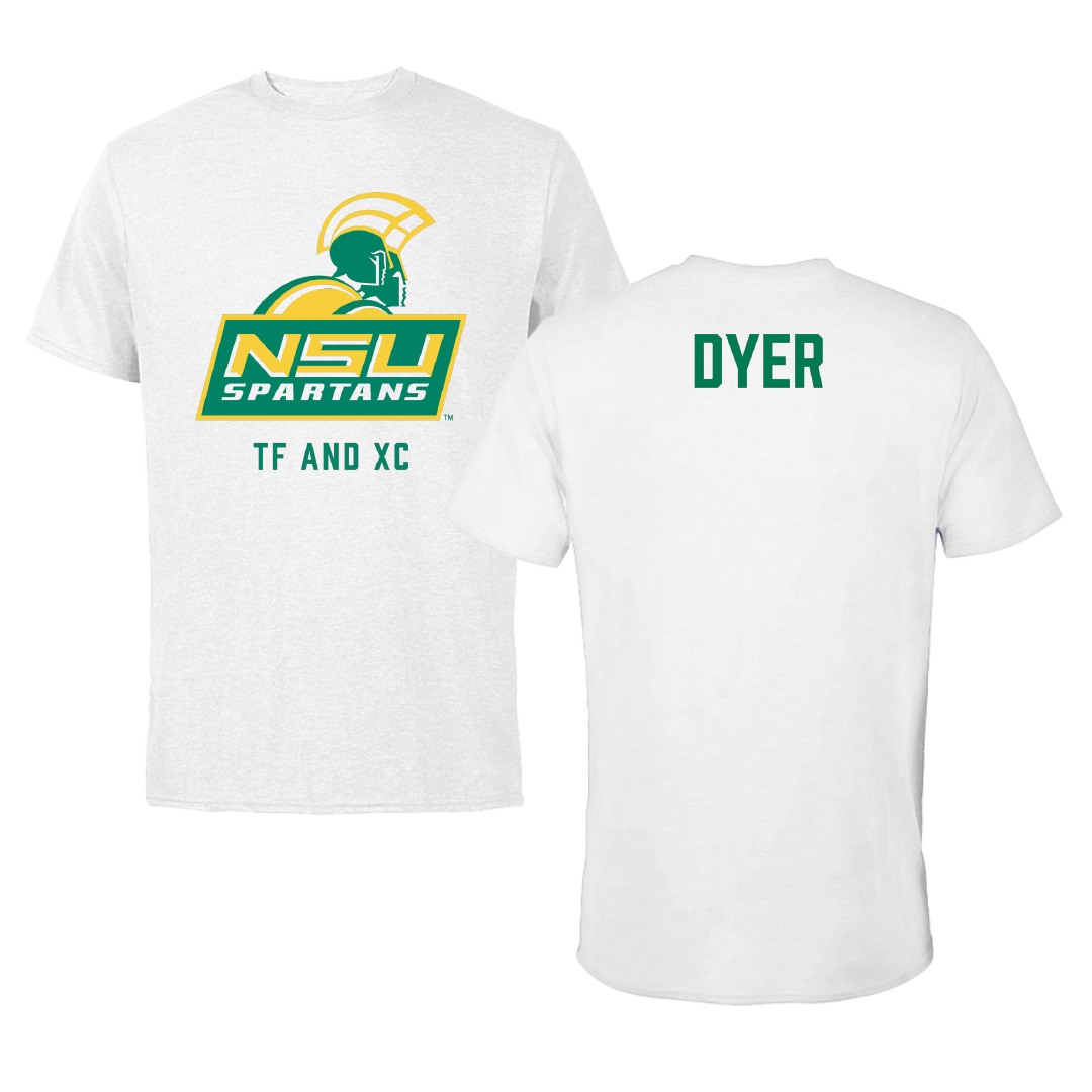 Norfolk State University TF and XC White Tee - Daena Dyer