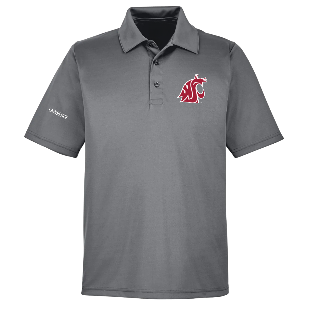 Washington State University TF and XC Light Gray Polo - Eli Lawrence