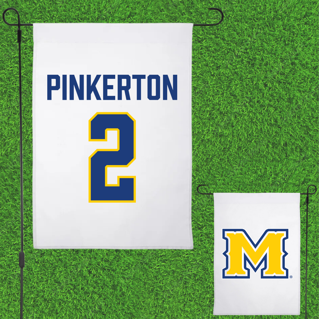 McNeese State University Baseball White Garden Flag - #2 DJ Pinkerton