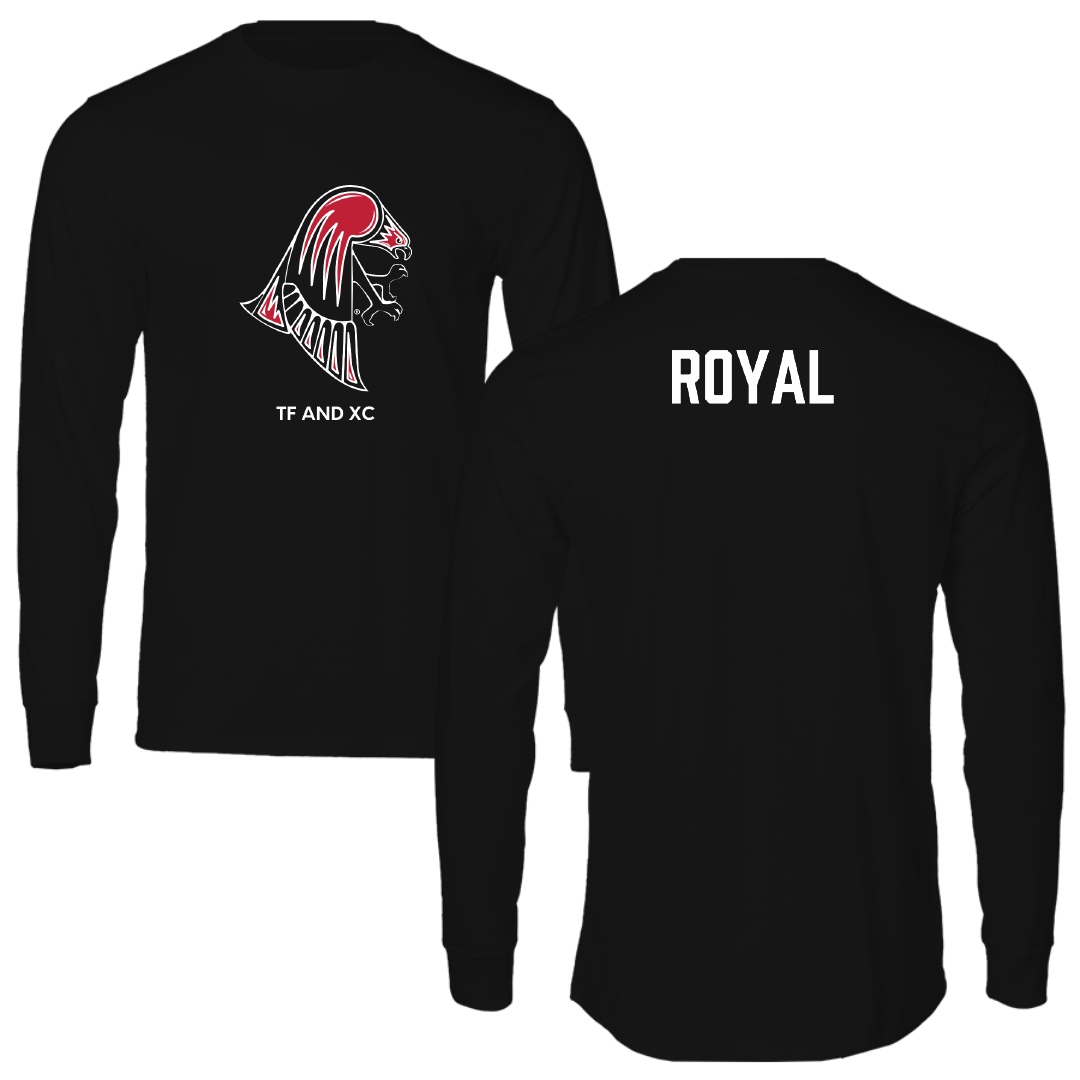University of Wisconsin-River Falls TF and XC Black Mascot Long Sleeve - Caleb Royal